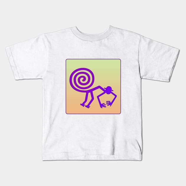 Nazca Monkey Kids T-Shirt by Erno